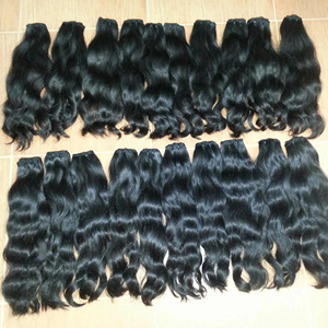 Extensions de trame de machine non transformées brutes crépus bouclés vrais paquets de cheveux humains vietnamiens Double dessiné extensions de trame attachées à la main - Product Image 1