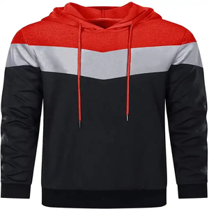 OEM personalizado Unisex Sudadera con capucha pantalones de chándal conjunto Puff impresión Color bloque acampanado chándal Streetwear en blanco colección de los hombres para el invierno - Product Image 3