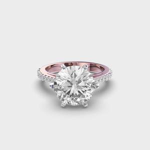 <b>Solitaire</b> Accent 8mm Lab Grown Diamond Engagement Wedding Proposal <b>Ring</b> <b>Silver</b> Jewelry Occasional Wear for Parties for Your - Product Image 5