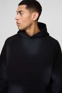 Chándal de hombre con capucha y lavado en aerosol raglán de gran tamaño de diseño personalizado y exigente, conjunto de 2 piezas, chándal Gymwear para hombre - Product Image 4