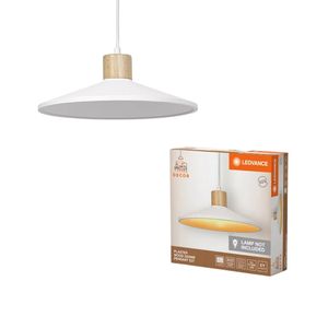 Lampada a sospensione in legno bianco/gesso 1xE27 (Ledvance 838383) - Product Image 2