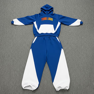 Ensemble streetwear réversible à capuche en coton 100% de qualité supérieure, imprimé sérigraphié personnalisé, poids moyen, hiver, 2 pièces - Product Image 1