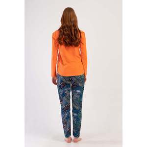 Conjunto de Pijama KADIN P.SUPREM con Cuello Redondo y Manga Larga, Diseño Ovalado - Color Salmón - Product Image 2