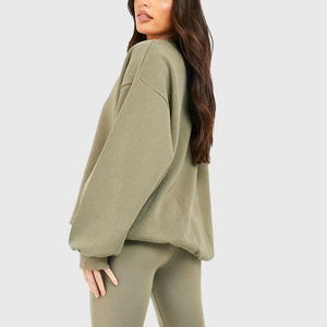 Sudadera de Mujer de Diseño Nuevo, Talla Grande, Estilo Lavado Ácido, Forro Polar de Poliéster/Algodón, Informal, Moderna, de Color Sólido - Product Image 5