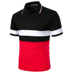 Polos para hombre Slim Fit de manga corta de algodón de manga larga Camisetas de golf de punto acanalado suave al por mayor - Product Image 5