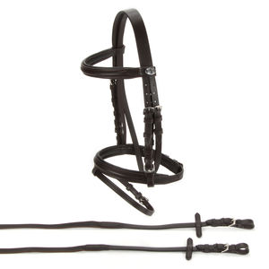 Accessoires rembourrés de bride de cheval de style anglais personnalisables avec des caractéristiques uniques en laiton massif à la mode E-Unique petits chevaux - Product Image 3