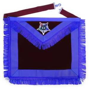 Delantal clásico Regalia con acabado liso decorativo y puntada fina hecha a mano para uniformes ceremoniales y ocasiones rituales - Product Image 4