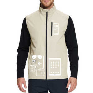 Custom Men Softshell Vests Built With Flexible Material Providing Easy Movement And <b>Comfortable</b> Fit For Active Use - Product Image 3