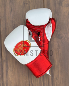 Боксерские перчатки премиум-класса из натуральной кожи с регулируемым ремешком на запястье, полноразмерные, с застежкой-липучкой — No Boxing No Life - Product Image 2