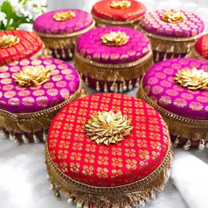 Sac à main de créateur traditionnel potli brodé avec poignée en perles pour mariage, soirée, vêtements ethniques - Product Image 1