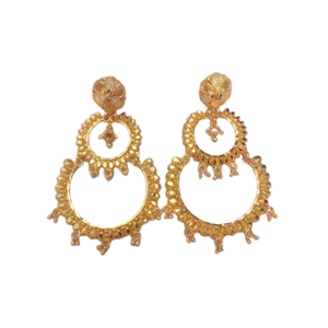 Comprar conjunto de pendientes con diseño tradicional 22CT chapado en oro Jhumka estilo pendientes joyería para las mujeres usan por los exportadores - Product Image 2