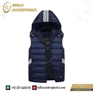 Invierno más chaleco grande sombrero chaleco desmontable descarga Parka abrigo para hombres Unisex cálido grueso chaquetas sin mangas hombres - Product Image 4
