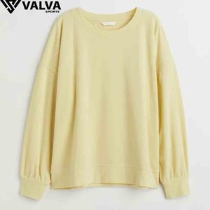 Sweat-shirt surdimensionné pour femme, imprimé personnalisé, automne/hiver, polyester/coton écologique, fermeture éclair, service de vente en gros OEM - Product Image 3