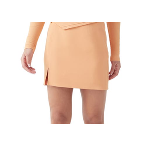 Gonna in pelle a pieghe con volant e spacco 4th & Reckless Fia A-Line, taglia M, in morbido spandex e nylon, tessuto Peach Silk - Product Image 2