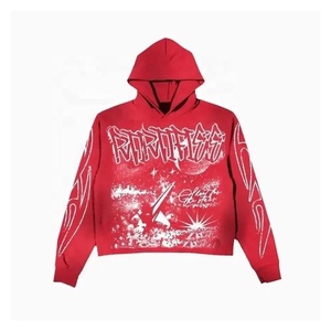 Y2K Vintage <b>Washed</b> Sweatpants and Hoodie Tracksuit Set <b>Men</b> Custom Sunfaded Screen Printing Two Piece Sets Winter Sweatsuits Set - Product Image 2