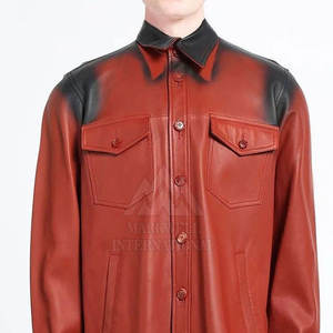 Chemises en cuir légères pour hommes, confortables, respirantes, coupe-vent - Product Image 4