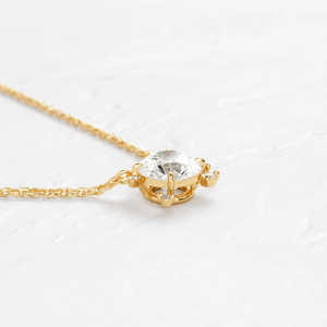 Women's Vintage Round Cut Moissanite Diamond Colorless <b>Pendant</b> <b>Necklace</b> - Product Image 2