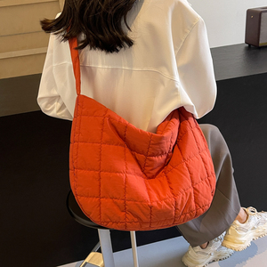 กระเป๋าสะพายพาดลำตัวทรงเรขาคณิตวินเทจสำหรับฤดูหนาวกระเป๋าสะพายไหล่ผ้าไนล่อนนุ่มน้ำหนักเบาแฟชั่นแห่งชาติ - Product Image 2