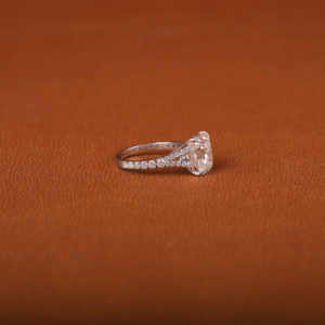 Bague de fiançailles solitaire en or massif 14K de style classique, diamant cultivé en laboratoire, certifié IGI, cadeau de mariage pour bagues fines - Product Image 3