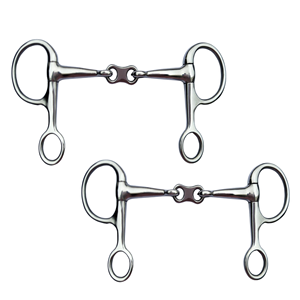Mors à double articulation de qualité supérieure pour cheval, confortable, en acier inoxydable, équipement équestre, instrument chirurgical vétérinaire, chirurgie - Product Image 1