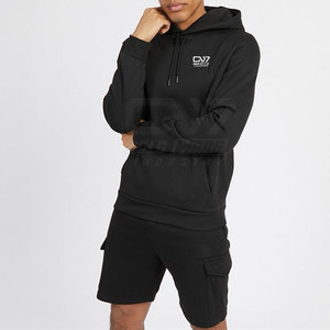 เสื้อฮู้ดขนแกะสำหรับผู้ชายชุดสั้นสองชิ้นเสื้อฮู้ดขนแกะ - Product Image 1