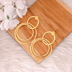 Pendientes de Moda para Mujer, Recién Llegados, Chapados en Oro, de Latón, Joyería Sencilla, Pendientes de Botón, Regalo de Aniversario - Product Image 3