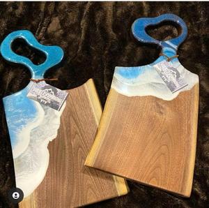 Tabla de Cortar Rectangular de Resina y Madera de Diseño Antiguo, Tamaño Grande, Utensilio de Cocina Ecológico, Proveedor Profesional - Product Image 1