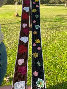 กระเป๋าใส่ของทำด้วยมือมีสายคล้องลูกปัดแบบใสกระเป๋าถือมีสายคล้องรูปหัวใจสำหรับสะพายข้างสนามสำหรับงานรับปริญญาปาร์ตี้วาเลนไทน์ - Product Image 3