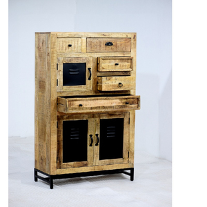 Diseño Industrial moderno Mango Madera en bruto Multi-Almacenamiento Cajón Gabinete Colección de calidad para comedor Hogar Muebles de granja - Product Image 2