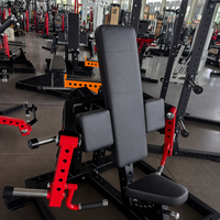 Máquina de curl de bíceps con carga de placas de alta resistencia y reposabrazos ajustables para entrenamiento de fuerza en gimnasios comerciales