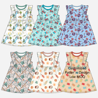 Combinaison à manches volantées pour filles, ensembles de vêtements pour enfants, pyjamas en bambou, produits pour bébés en bambou doux, robe décontractée pour enfants