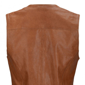 Chaleco de Cuero Casual Personalizable para Hombre, Impermeable, Cortavientos y Transpirable, para Motocicleta, Servicio OEM, Fabricantes - Product Image 6