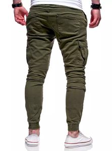Pantalones Cargo Casuales para Hombre, Económicos, Cómodos, Corte Holgado, Diseño Multibolsillos, 100% Algodón, Impermeables, Transpirables, Ideales para Actividades al Aire Libre - Product Image 4