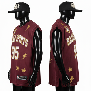 Camiseta de Baloncesto para Hombre, de Alta Calidad, 180 GSM, Malla Deportiva de Poliéster, Ligera, Transpirable, con Logotipo Personalizado por Transferencia Térmica - Product Image 3