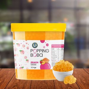 ฟองนมลูกพีชปราศจากน้ำตาลไข่มุกขนาดเล็ก3.2กก. ส่วนผสม popping Boba vinut Trust - Product Image 1