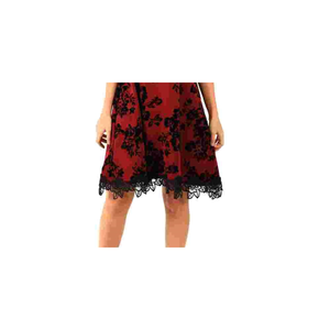 Abito Donna Ricco da donna rosso in crêpe scuba, modello A-line floreale floccato, taglia 14, vita naturale - Product Image 3