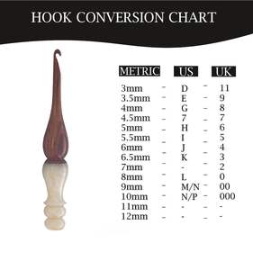 Crochets en résine époxy faits à la main Mélange en bois Aiguille ergonomique 3mm à 12mm de tailles différentes Manche souple Aiguille à tricoter - Product Image 2