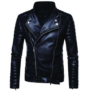 Chaqueta Blusón de Cuero Negro para Hombre, Chaquetas de Cuero Nappa de Oveja Premium, Chaqueta de Cuero para Hombre - Product Image 4