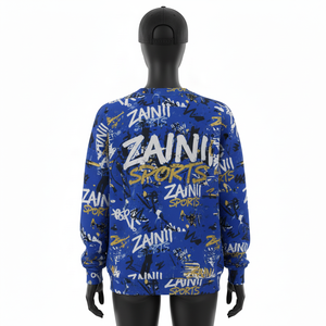 <b>Women</b> Pullover Sweatshirt High Quality Cotton Poly Fleece Warm <b>Blue</b> Printed Sublimation Custom Logo <b>Women</b> breathable Sweatshirts - Product Image 2