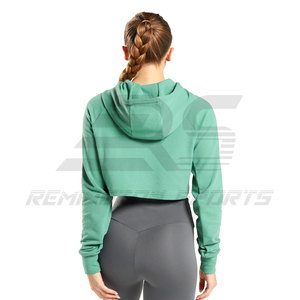 Design personnalisé Crop Top Hoodies Casual Warm Hoodies Hot Selling Cotton Polyester Crop Top Hoodies - Product Image 6