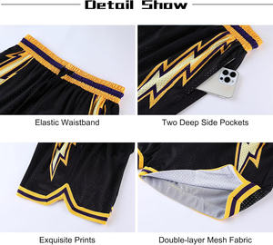 Short de basket-ball en polyester Short d'été de fitness personnalisé pour sport en plein air - Product Image 5