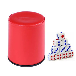 Gobelet à dés en plastique électrolytique multicolore de qualité gobelet à dés gobelet à 6 dés de poker avec couvercle logo personnalisé pour le divertissement - Product Image 4