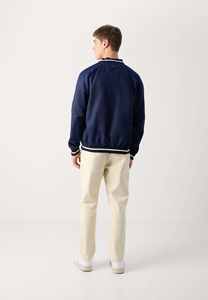 Veste universitaire d'hiver pour hommes, fermeture éclair et poches, veste bomber universitaire de style lettreman - Product Image 5