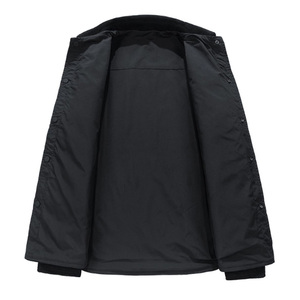 Men's <b>Corduroy</b> Shacket <b>Jacket</b> with Lining Snap Button Overshirt Long Sleeve Warm Casual Outerwear for Fall Winter - Product Image 2