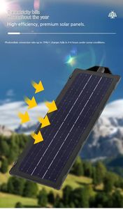 ไฟถนนโซลาร์เซลล์ LED ระดับ IP65 แสงสีขาว 6000K ดูแลง่าย โครงอะลูมิเนียม แบตเตอรี่ในตัว ควบคุมด้วยรีโมท ปรับความสว่างได้ ราคาโรงงาน - Product Image 5