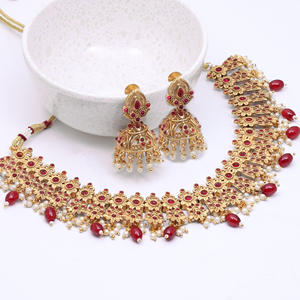 Conjunto de joyería de latón Vintage antiguo ortodoxo tradicional, collar de cadena de eslabones de moda, moda de boda para mujer chapada en mate - Product Image 2