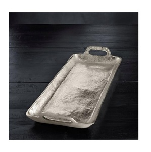 Bandeja de pizza de lujo Café Restaurante Suministros Aperitivos decorativos Galletas Sándwich Bandejas Artesanías Plato de oro Plato y plato Logotipo personalizado - Product Image 2