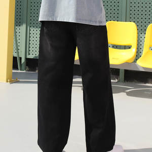 กางเกงยีนส์โอเวอร์ไซส์ผู้ชายทรงสลิมฟิตแฟชั่นแบบลำลองเอวสูงน้ำหนักเบาออกแบบโลโก้ได้ตามต้องการ - Product Image 2