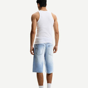 กางเกงขาสั้นผ้ายีนส์ลายพรางสำหรับผู้ชายกางเกงขาสั้นออกแบบได้ตามต้องการฤดูร้อนสไตล์ใหม่ - Product Image 3