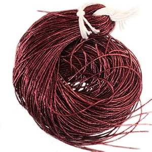 Matériel de broderie Zardozi, fil de bullion Nakshi pour bijoux et broderie, couleur bordeaux 1 mm (100 grammes) - Product Image 1